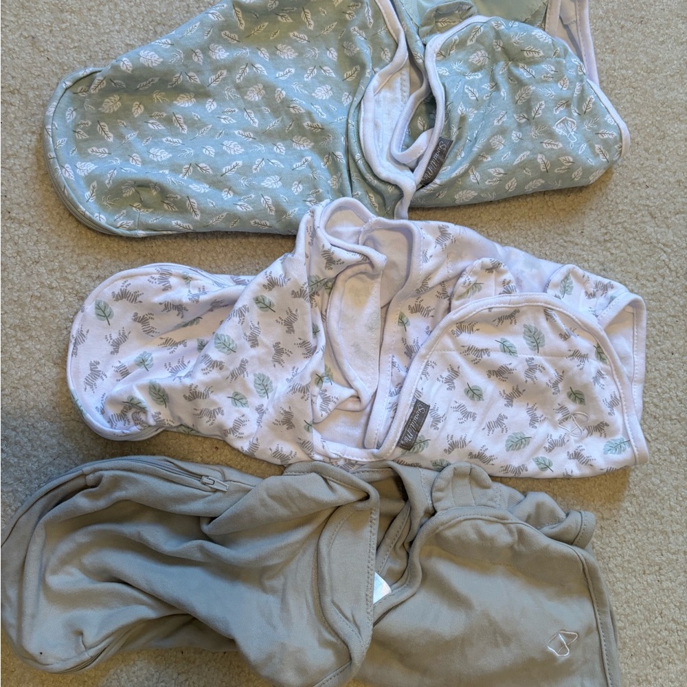 SwaddleMe Swaddle Trio- Neutral Grey/Green